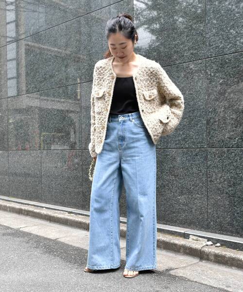 le.coeur blanc（ルクールブラン）の「《手洗い可能》TORRAZZO DONNAツイードニットジャケット（その他アウター・レディース・ベージュ・38）」の8枚目の写真