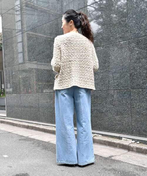 le.coeur blanc（ルクールブラン）の「《手洗い可能》TORRAZZO DONNAツイードニットジャケット（その他アウター・レディース・ベージュ・38）」の10枚目の写真