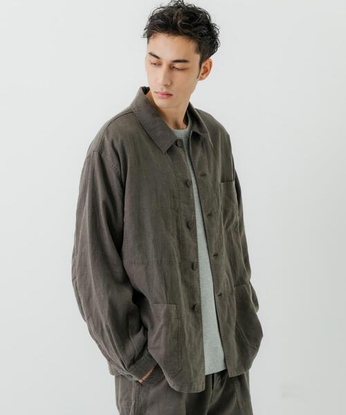 URBAN RESEARCH(アーバンリサーチ)の「『別注』LE VETEMENT ATLANTIQUE×UR ワークジャケット(カバーオール・メンズ・ブラック/チャコールグレー・MEDIUM/LARGE)」の9枚目の写真