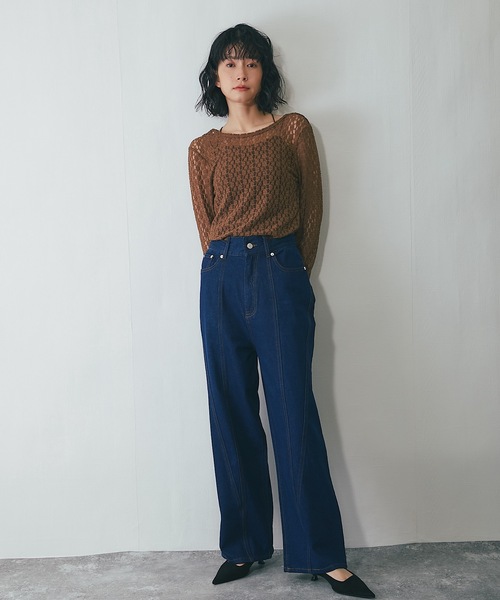 ANOTHER S(アナザーエス)の「バックオープンレーストップス(Tシャツ/カットソー・レディース・アイボリー/ブラウン/ブラック・FREE)」の5枚目の写真