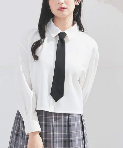 ネクタイブラウス 楽天市場】【洗える】レディース シャツカラーブラウス トップス