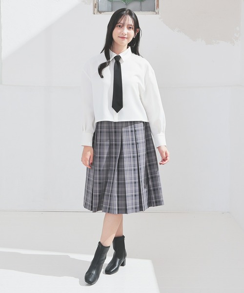 Honeys(ハニーズ)の「ネクタイ付シャツ(シャツ/ブラウス・レディース・ホワイト/グレー系その他/ブラック×ホワイト/ブルー系その他3・L/M/S)」の7枚目の写真