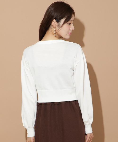 WILLSELECTION(ウィルセレクション)の「クルーネックUVカーディガン(カーディガン/ボレロ・レディース・ネイビー/イエロー/ブラウン/ピンク/オフホワイト・FREE)」の6枚目の写真