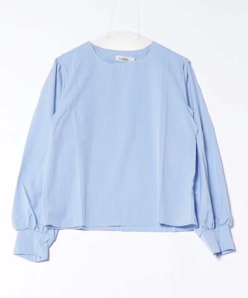 i-dare(アイディア)の「【i-dare】ラウンドネック パフスリーブ 長袖 ブラウス(シャツ/ブラウス・レディース・ホワイト/ブルー/ブラック・X-LARGE/LARGE/MEDIUM/SMALL)」の7枚目の写真