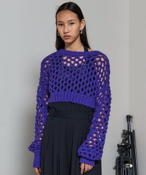 25AW PRE-ORDER】2way Mesh Knitted Bolero/2WAYメッシュニット