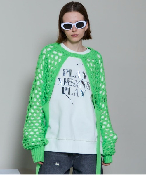 【MAISON SPECIAL】ニットボレロトップ 25AW PRE-ORDER】2way Mesh Knitted Bolero/2WAYメッシュニット
