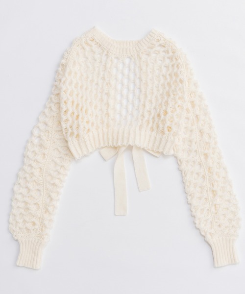 25AW PRE-ORDER】2way Mesh Knitted Bolero/2WAYメッシュニット
