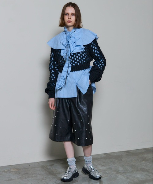 25AW PRE-ORDER】2way Mesh Knitted Bolero/2WAYメッシュニット