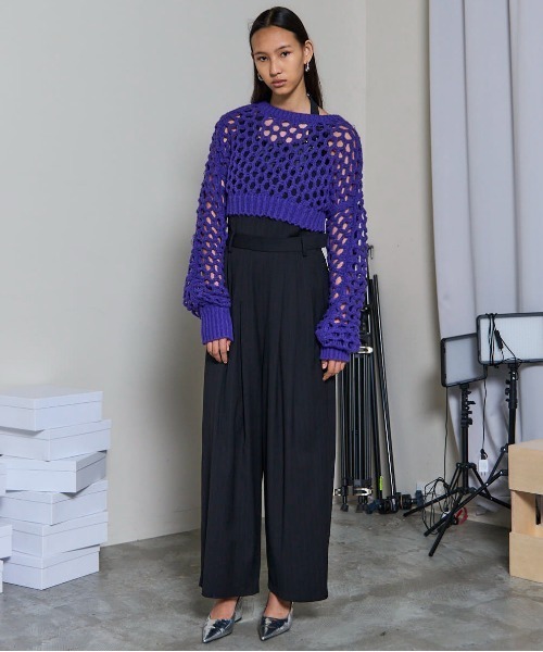 【MAISON SPECIAL】ニットボレロトップ 25AW PRE-ORDER】2way Mesh Knitted Bolero/2WAYメッシュニット