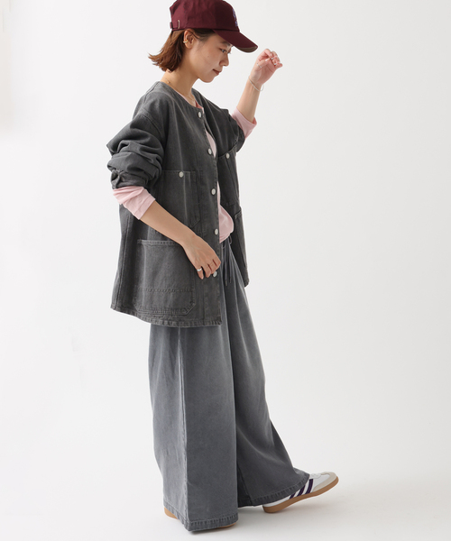 JOURNAL STANDARD relume（ジャーナルスタンダード　レリューム）の「《追加 / 新色》11.5ozデニムカバーオールジャケット（デニムジャケット・レディース・ブルー/ブラック系その他・38/36）」の4枚目の写真