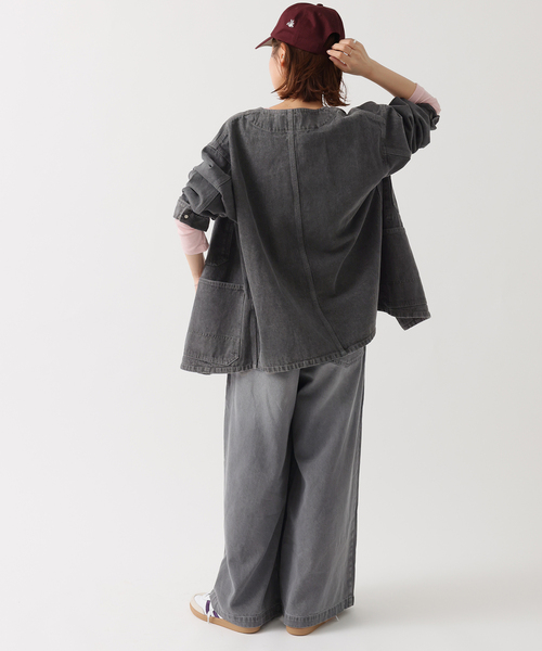 JOURNAL STANDARD relume（ジャーナルスタンダード　レリューム）の「《追加 / 新色》11.5ozデニムカバーオールジャケット（デニムジャケット・レディース・ブルー/ブラック系その他・38/36）」の5枚目の写真