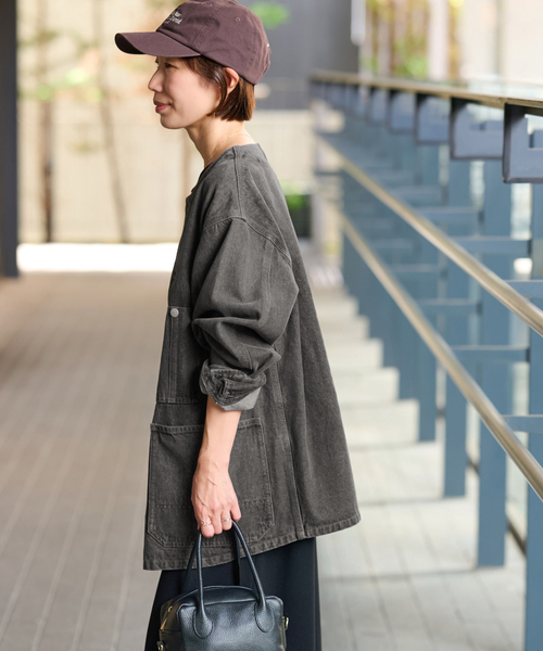 JOURNAL STANDARD relume（ジャーナルスタンダード　レリューム）の「《追加 / 新色》11.5ozデニムカバーオールジャケット（デニムジャケット・レディース・ブルー/ブラック系その他・38/36）」の14枚目の写真