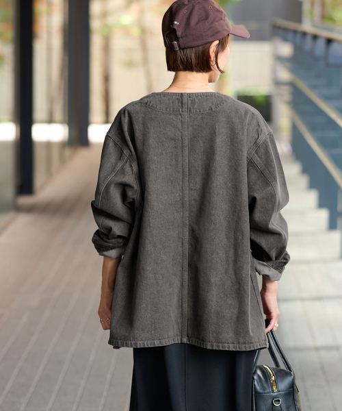 JOURNAL STANDARD relume（ジャーナルスタンダード　レリューム）の「《追加 / 新色》11.5ozデニムカバーオールジャケット（デニムジャケット・レディース・ブルー/ブラック系その他・38/36）」の15枚目の写真