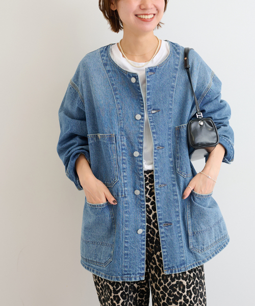 JOURNAL STANDARD relume（ジャーナルスタンダード　レリューム）の「《追加 / 新色》11.5ozデニムカバーオールジャケット（デニムジャケット・レディース・ブルー/ブラック系その他・38/36）」の17枚目の写真