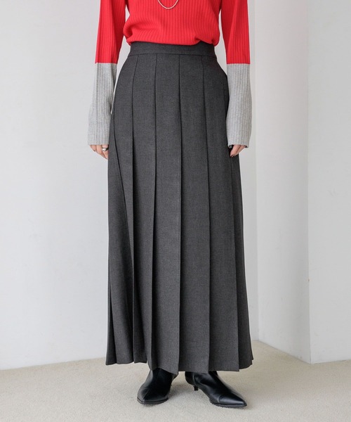 LOWRYS FARM（ローリーズファーム）の「ラナテックプリーツロングスカート  455463（スカート・レディース・チェック/ブラウン/チャコールグレー・MEDIUM/LARGE）」の14枚目の写真