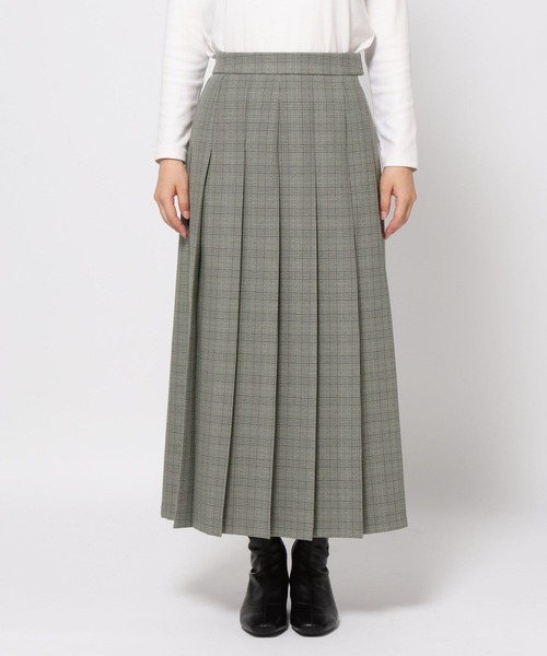 LOWRYS FARM（ローリーズファーム）の「ラナテックプリーツロングスカート  455463（スカート・レディース・チェック/ブラウン/チャコールグレー・MEDIUM/LARGE）」の19枚目の写真