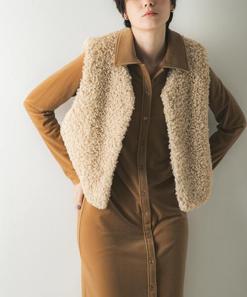 アーバンリサーチ ECOPEL カーリー ファー ベスト アイボリー セール】ECOPELカーリーファーベスト（ベスト）｜URBAN RESEARCH