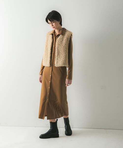 アーバンリサーチ ECOPEL カーリー ファー ベスト アイボリー セール】ECOPELカーリーファーベスト（ベスト）｜URBAN RESEARCH