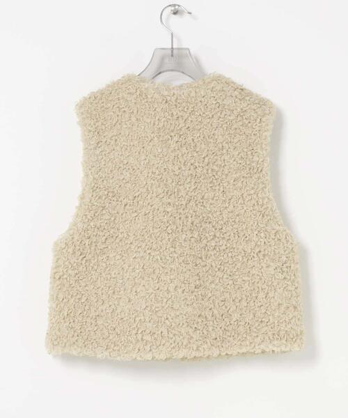 アーバンリサーチ ECOPEL カーリー ファー ベスト アイボリー アーバンリサーチ URBAN RESEARCH ECOPELカーリーファーベスト