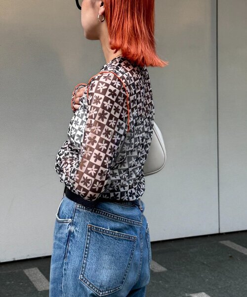 HELLO.SANFRANCISCO（ハローサンフランシスコ）の「【HELLO.SANFRANCISCO/ハローサンフランシスコ】アソートーシアートップス（Tシャツ/カットソー・レディース・グリーン/レッド/ブラック/サックスブルー/オレンジ/オレンジ系その他/ブラック系その他・ONE SIZE）」の10枚目の写真