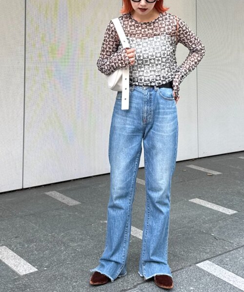 HELLO.SANFRANCISCO（ハローサンフランシスコ）の「【HELLO.SANFRANCISCO/ハローサンフランシスコ】アソートーシアートップス（Tシャツ/カットソー・レディース・グリーン/レッド/ブラック/サックスブルー/オレンジ/オレンジ系その他/ブラック系その他・ONE SIZE）」の12枚目の写真