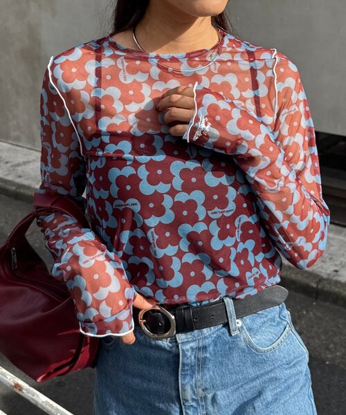 HELLO.SANFRANCISCO（ハローサンフランシスコ）の「【HELLO.SANFRANCISCO/ハローサンフランシスコ】アソートーシアートップス（Tシャツ/カットソー・レディース・グリーン/レッド/ブラック/サックスブルー/オレンジ/オレンジ系その他/ブラック系その他・ONE SIZE）」の20枚目の写真