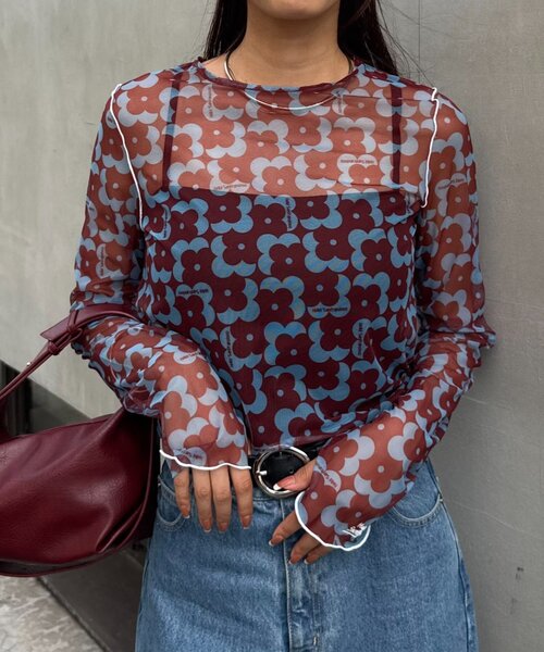 HELLO.SANFRANCISCO（ハローサンフランシスコ）の「【HELLO.SANFRANCISCO/ハローサンフランシスコ】アソートーシアートップス（Tシャツ/カットソー・レディース・グリーン/レッド/ブラック/サックスブルー/オレンジ/オレンジ系その他/ブラック系その他・ONE SIZE）」の21枚目の写真