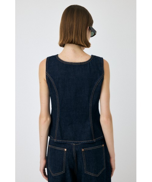 MOUSSY(マウジー)の「【セットアップ対応】WAIST FIT DENIM ベスト(ベスト・レディース・ブルー/ワンウォッシュ・1/2)」の17枚目の写真