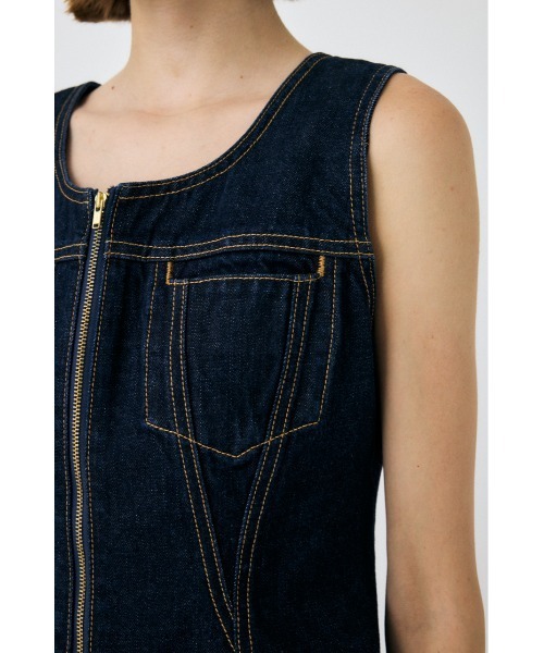 MOUSSY(マウジー)の「【セットアップ対応】WAIST FIT DENIM ベスト(ベスト・レディース・ブルー/ワンウォッシュ・1/2)」の19枚目の写真