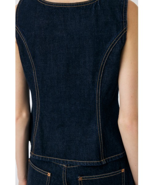 MOUSSY(マウジー)の「【セットアップ対応】WAIST FIT DENIM ベスト(ベスト・レディース・ブルー/ワンウォッシュ・1/2)」の20枚目の写真