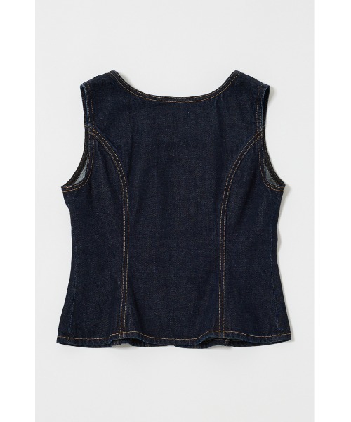 セール】【セットアップ対応】WAIST FIT DENIM ベスト（ベスト
