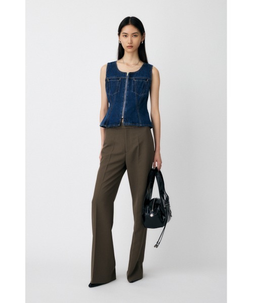 MOUSSY(マウジー)の「【セットアップ対応】WAIST FIT DENIM ベスト(ベスト・レディース・ブルー/ワンウォッシュ・1/2)」の3枚目の写真