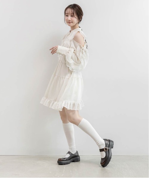 RANDA(ランダ)の「ベーシックデザインメリージェーン(パンプス・レディース・ダークブラウン/ブラック・L/M/S/LL)」の20枚目の写真