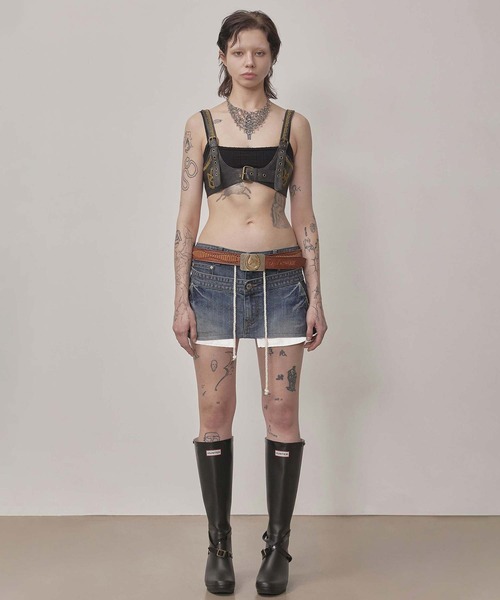 SCULPTOR（スカルプター）の「Apron Layered Mini Skirt（スカート・レディース・チャコール/アイボリー/ブルー・MEDIUM/LARGE/SMALL/X-SMALL/X-LARGE）」の3枚目の写真