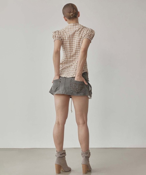 SCULPTOR（スカルプター）の「Apron Layered Mini Skirt（スカート・レディース・チャコール/アイボリー/ブルー・MEDIUM/LARGE/SMALL/X-SMALL/X-LARGE）」の7枚目の写真