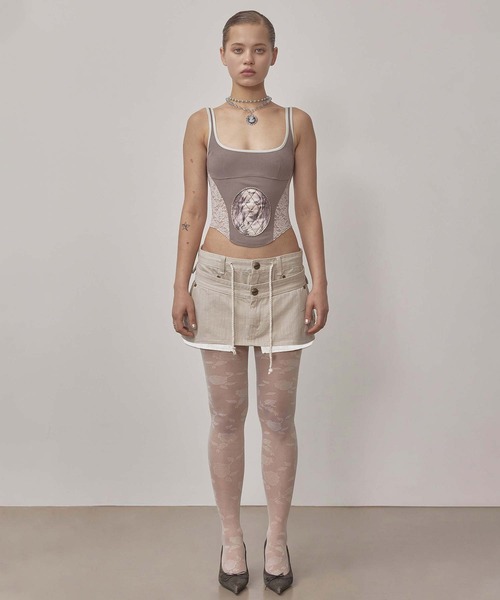 SCULPTOR（スカルプター）の「Apron Layered Mini Skirt（スカート・レディース・チャコール/アイボリー/ブルー・MEDIUM/LARGE/SMALL/X-SMALL/X-LARGE）」の12枚目の写真