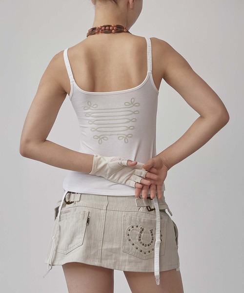 SCULPTOR（スカルプター）の「Apron Layered Mini Skirt（スカート・レディース・チャコール/アイボリー/ブルー・MEDIUM/LARGE/SMALL/X-SMALL/X-LARGE）」の14枚目の写真