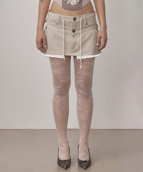 SCULPTOR（スカルプター）の「Apron Layered Mini Skirt（スカート・レディース・チャコール/アイボリー/ブルー・MEDIUM/LARGE/SMALL/X-SMALL/X-LARGE）」の15枚目の写真