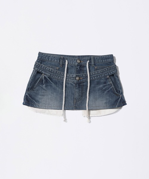 セール】Apron Layered Mini Skirt（スカート）｜SCULPTOR（スカルプ