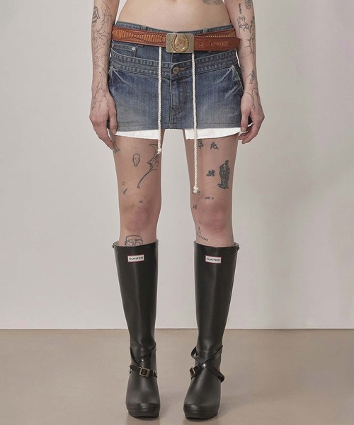 SCULPTOR（スカルプター）の「Apron Layered Mini Skirt（スカート・レディース・チャコール/アイボリー/ブルー・MEDIUM/LARGE/SMALL/X-SMALL/X-LARGE）」の21枚目の写真