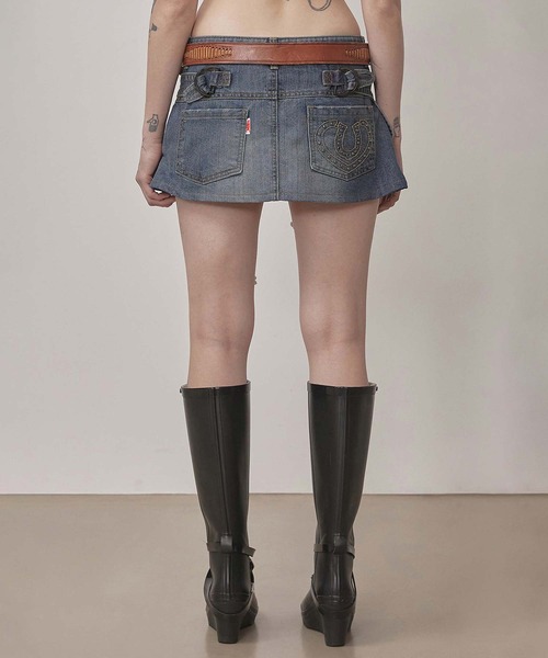 SCULPTOR（スカルプター）の「Apron Layered Mini Skirt（スカート・レディース・チャコール/アイボリー/ブルー・MEDIUM/LARGE/SMALL/X-SMALL/X-LARGE）」の22枚目の写真