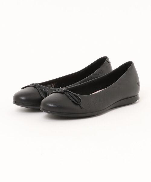 ECCO(エコー)の「ふわっと快適 TOUCH BALLERINA 2.0 バレエシューズ しなやか上質カウレザー 本革(バレエシューズ・レディース・ブラック・36/37/38/39)」の1枚目の写真