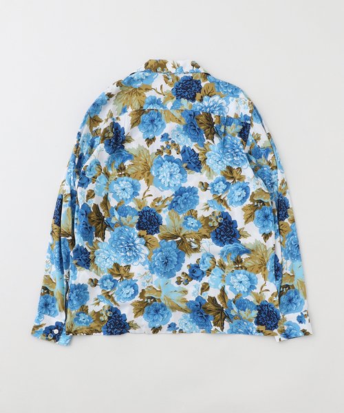 EDIFICE(エディフィス)の「fursac (フルサック) Dark Flower Print Open Collar シャツ(シャツ/ブラウス・メンズ・ブルー系その他・LARGE/MEDIUM/X-LARGE)」の2枚目の写真