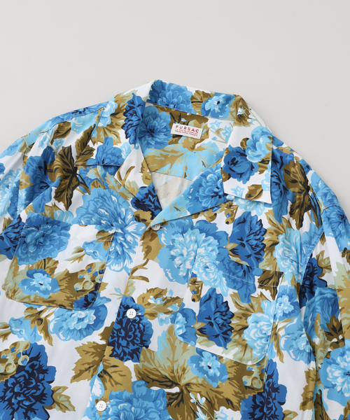EDIFICE(エディフィス)の「fursac (フルサック) Dark Flower Print Open Collar シャツ(シャツ/ブラウス・メンズ・ブルー系その他・LARGE/MEDIUM/X-LARGE)」の3枚目の写真