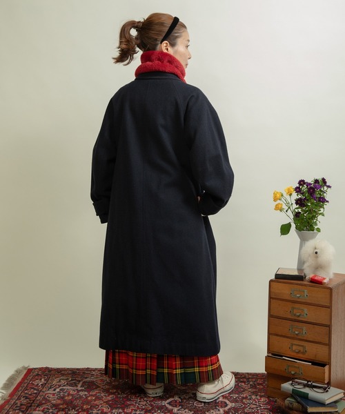 CHILD WOMAN（チャイルドウーマン）の「ハードメルトン ステンカラーコート（ステンカラーコート・レディース・ネイビー/レッド・FREE）」の6枚目の写真