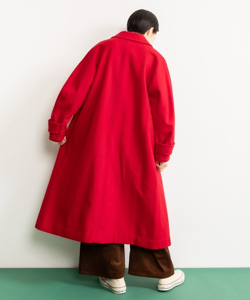 CHILD WOMAN（チャイルドウーマン）の「ハードメルトン ステンカラーコート（ステンカラーコート・レディース・ネイビー/レッド・FREE）」の10枚目の写真