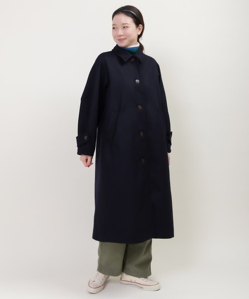 CHILD WOMAN（チャイルドウーマン）の「ハードメルトン ステンカラーコート（ステンカラーコート・レディース・ネイビー/レッド・FREE）」の14枚目の写真