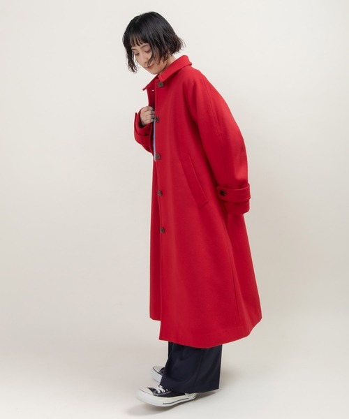 CHILD WOMAN（チャイルドウーマン）の「ハードメルトン ステンカラーコート（ステンカラーコート・レディース・ネイビー/レッド・FREE）」の22枚目の写真