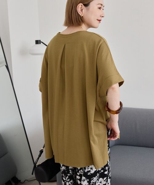 AMERICAN HOLIC(アメリカンホリック)の「接触冷感バックタックプルオーバー(Tシャツ/カットソー・レディース・アイボリー/ブラック/ネイビー/ボルドー/オリーブ・M/L)」の22枚目の写真