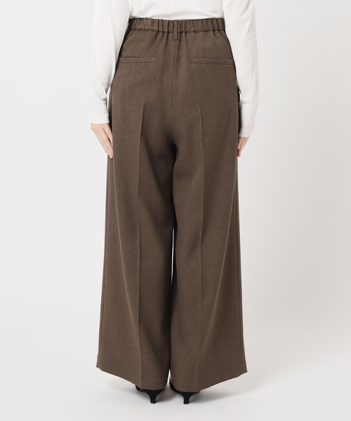JOURNAL STANDARD relume（ジャーナルスタンダード　レリューム）の「ツイーディーツイルタックワイドパンツ（スラックス・レディース・ベージュ/ブラウン・36/38）」の18枚目の写真